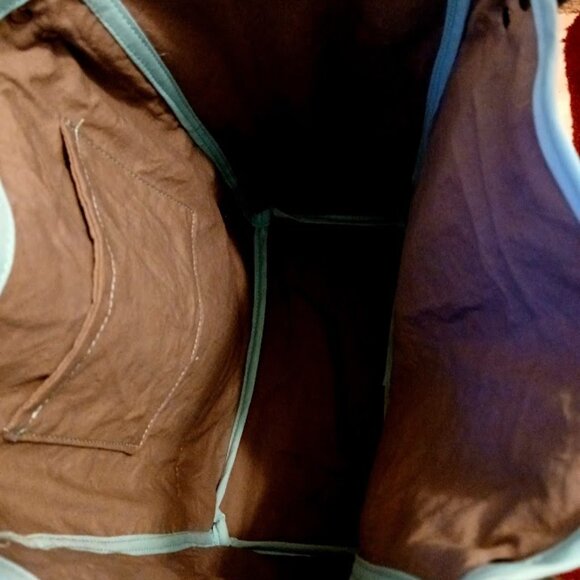 New Boho Roses Floral Tote Shopper shoulder Bag Blue Gray Double handle Carryall - Picture 12 of 12